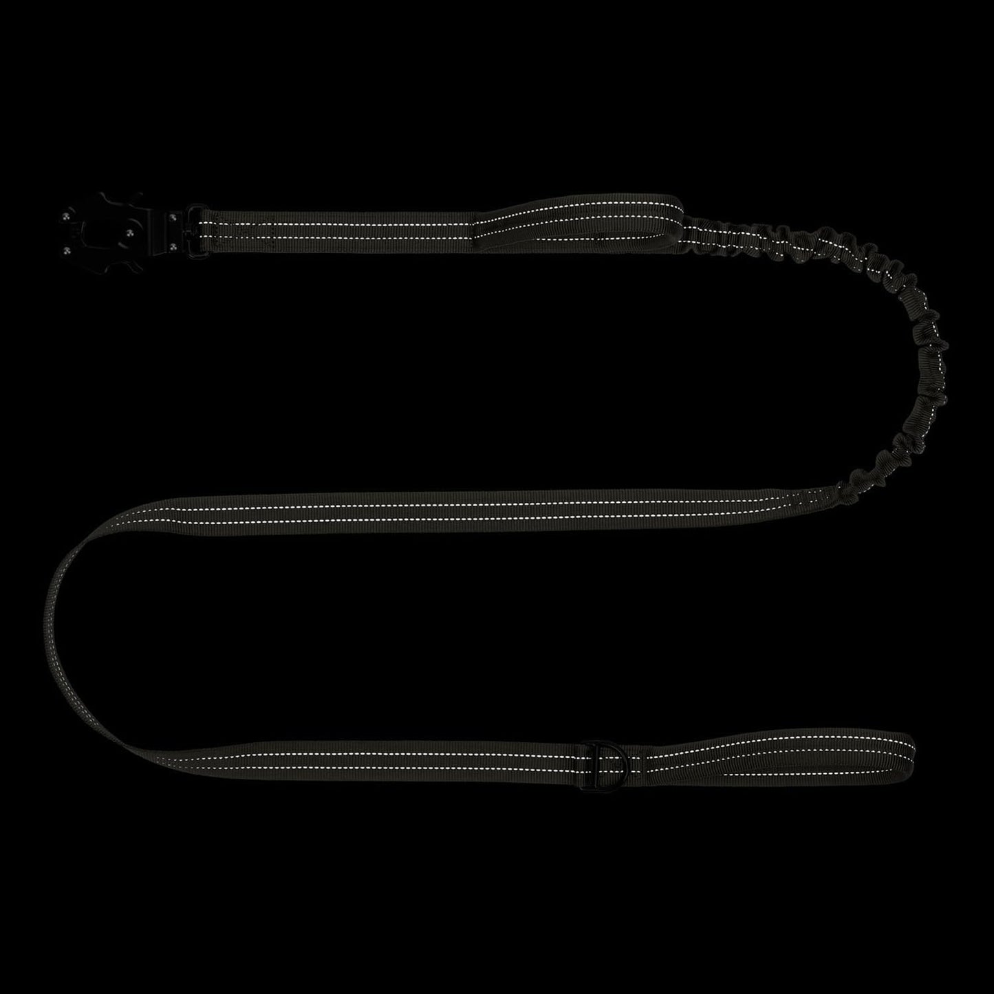 ICEFANG Tactical Dog Leash,K9 Training Walking Bungee Lead with 2 Control Handle,Heavy Duty Quick Release Metal Clasp,for Medium Large Breed (Reflective Green, 6 FT)