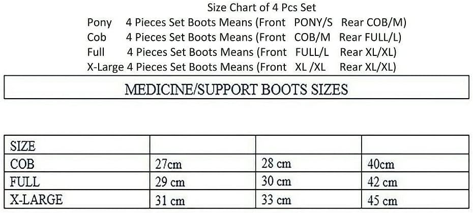 Horse Medicine Brushing Boots Leg Wraps Protection Gear Set of 2 and Set of 4 in 14 Colors