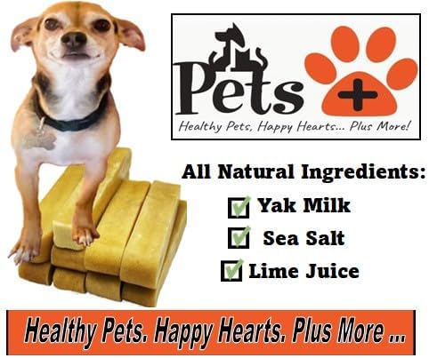 Pets Plus Himalayan Yak Chews for Dogs – 6 Inch, Medium Size, 8oz, 3-Pack – Long-Lasting Natural Dog Chews, Grain-Free, Odorless, High Protein Treats