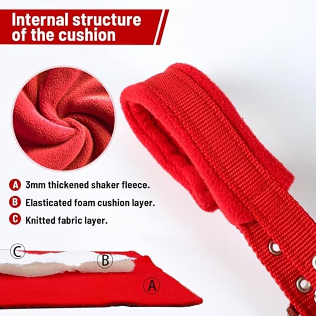 Horse Halter with Wool Lining, Adjustable Halter for Horses Satin Hardware to Prevent Friction, Breakaway Halters for Horses,Perfect for Traction and Performance