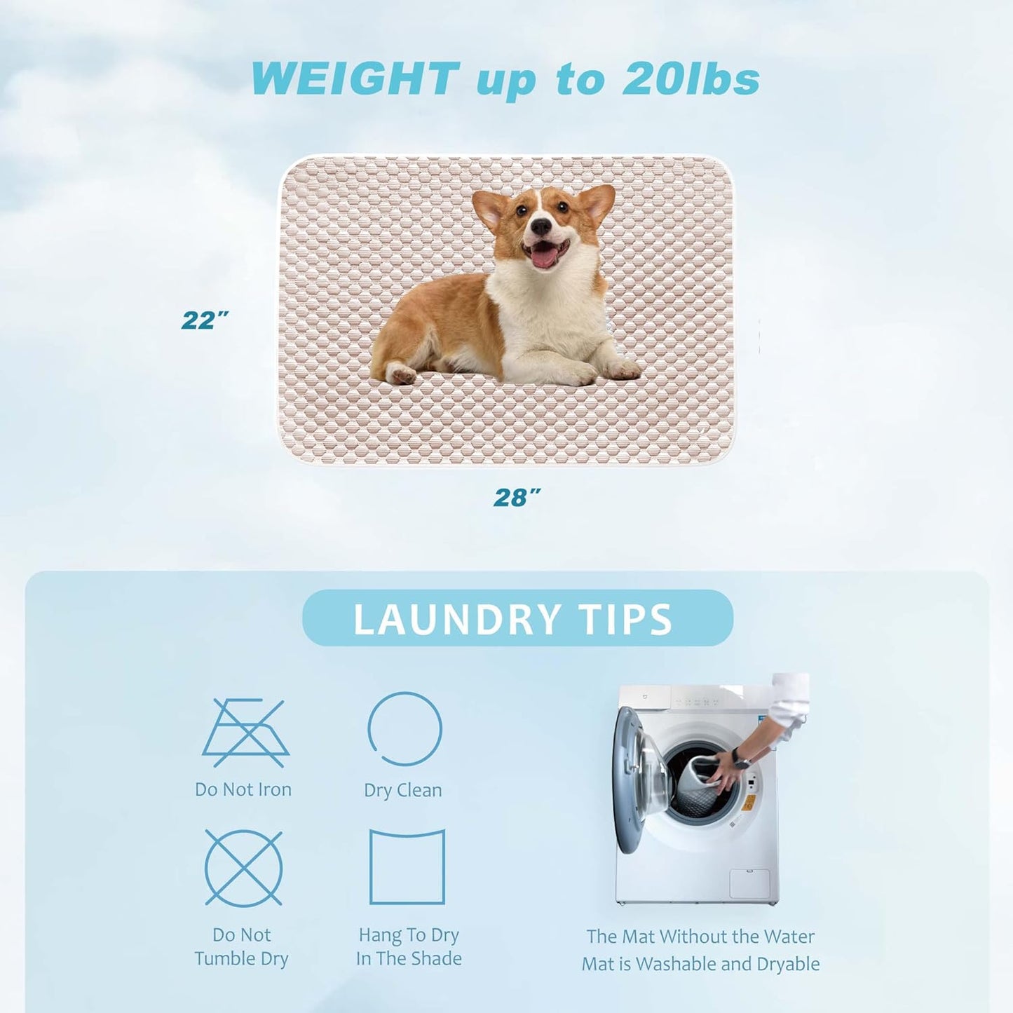 MICROCOSMOS Pet Cooling Mat & Sleeping Pad- Breathable Bubble Surface, EZ Clean. Keep Cooling for Pets, Kids and Adults in Summer.(Brown, 28" x 22")