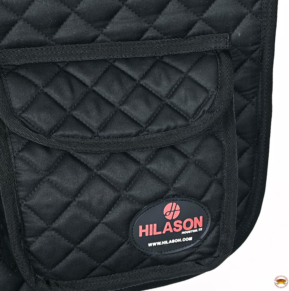 HILASON Western Horse Luxury Quilted Saddle Pads with Pockets | Pad