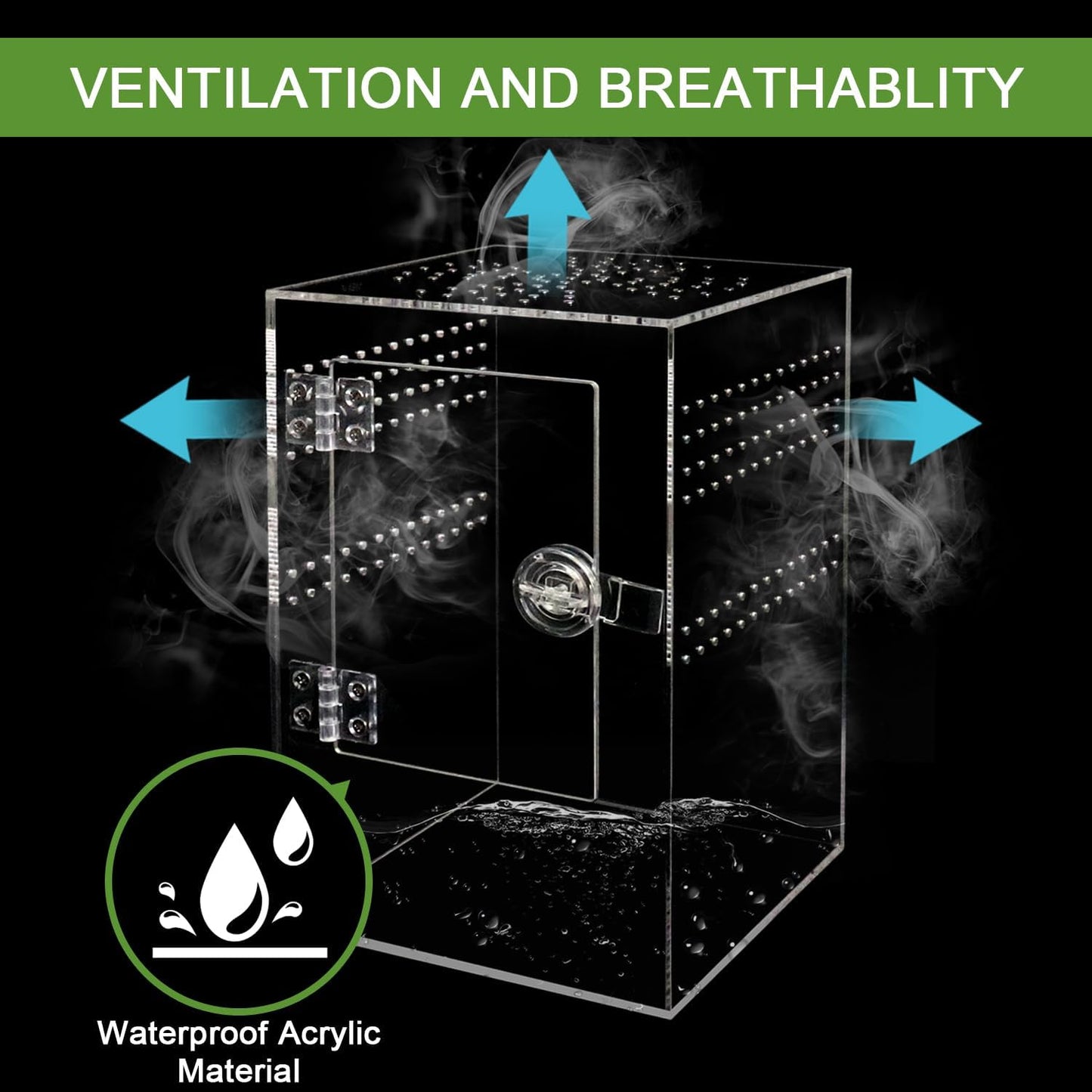 Spider Terrarium Kit, Jumping Spider Enclosure with Hideout, Rope Bridge, Ledge Ladder, Micro Habitat Terrarium for Small Tree Dwelling Reptiles, Arboreal Tarantula Enclosure (6x6x9 Inches)
