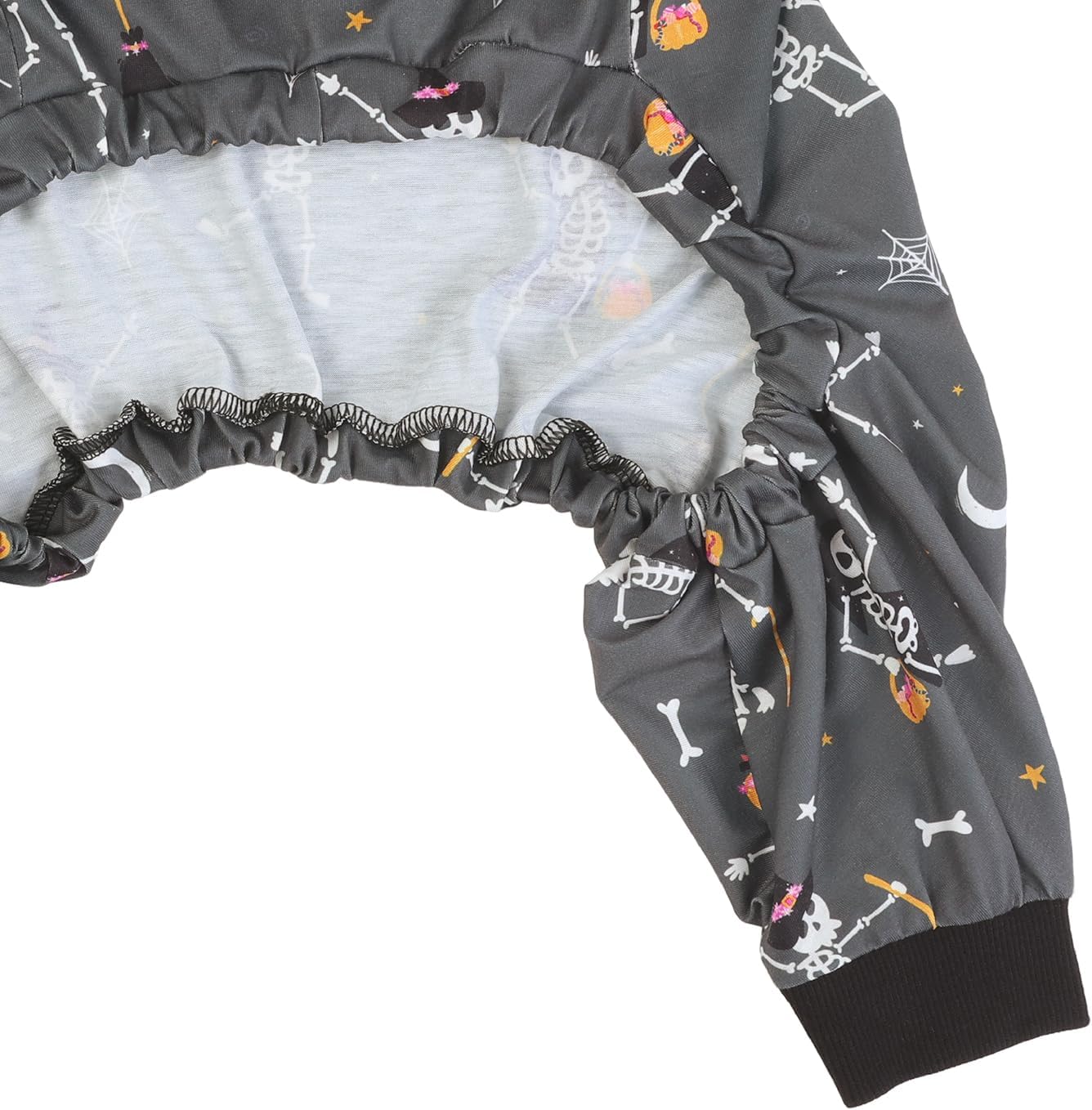 HDE Dog Pajamas One Piece Jumpsuit Lightweight Dog PJs Shirt for M-3XL Dogs Skeleton Bones - S