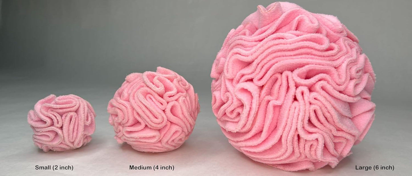 Glory To Dog Puppy and Small Breed Snuffle Interactive Foraging Dog Puzzle Ball Toy Pink Small