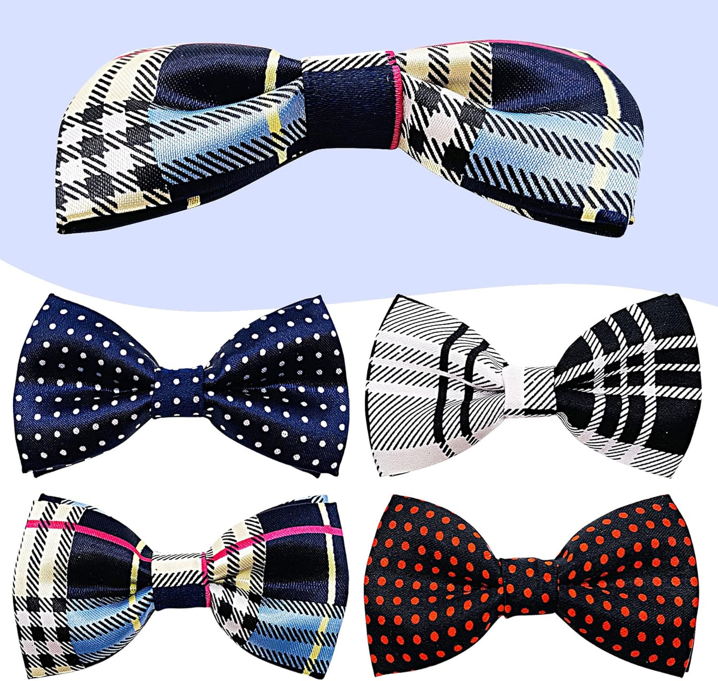 PET SHOW 10 Pack Small Dogs Collar Bowties Attachment Charms for Puppies Cats Embellishment Collars Accessories Bows Ties for Birthday Parties Holiday Wedding Supplies