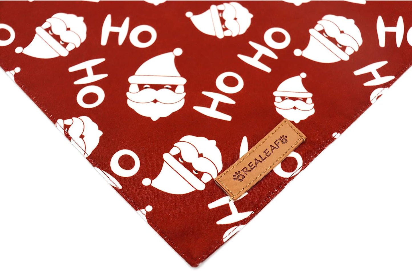 Realeaf Christmas Dog Bandanas 2 Pack, Christmas Tree and Santa Claus Dog Scarf for Boy and Girl, Premium Durable Fabric, Holiday Bandana for Small Medium Large and Extra Large Dogs (Small)