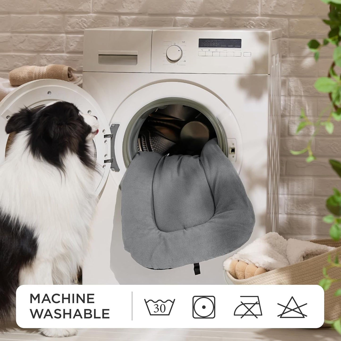 Bedsure Washable Dog Crate Pad for Large Dogs, Anti-Slip Puppy Kennel Dog Bed for Crate - Ultra Soft Fleece Flat Thin Pet Mat (Not Chew Proof), Light Grey 35"x22"