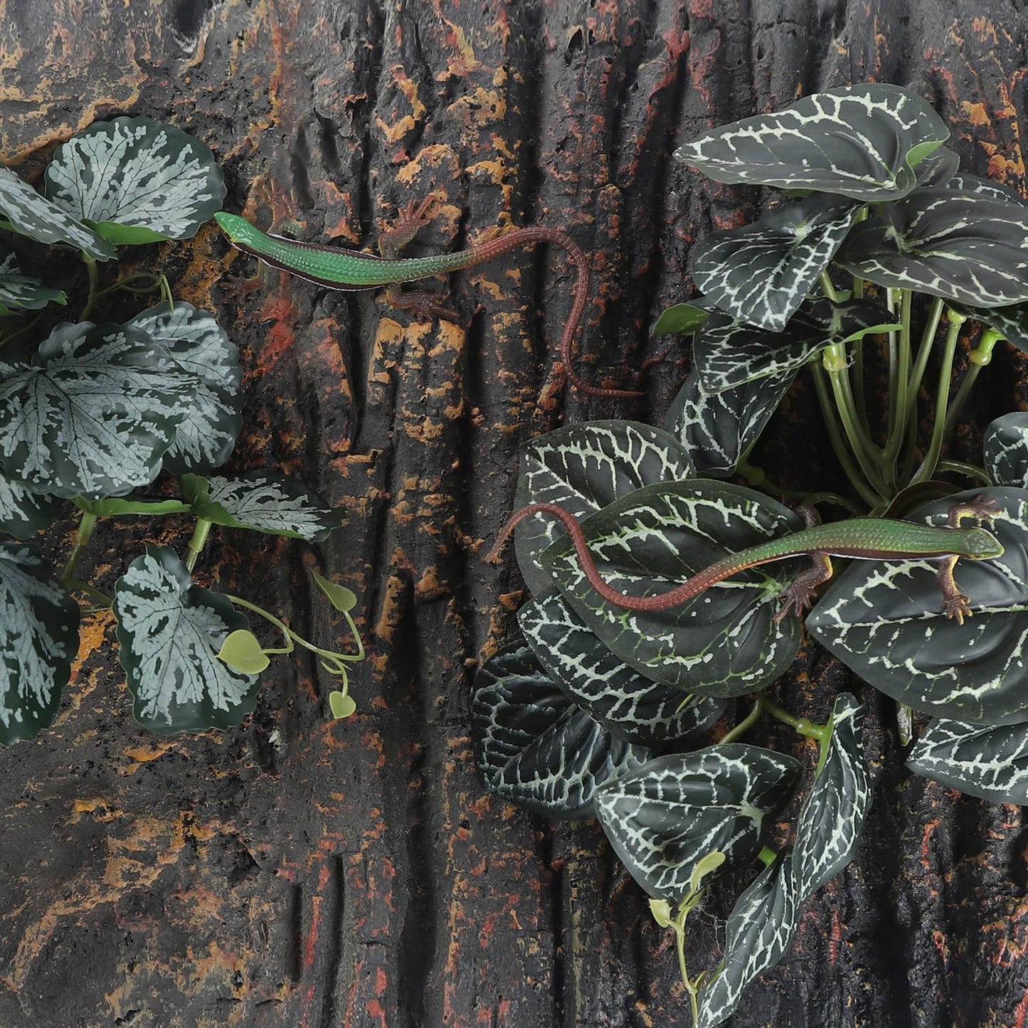 IBWell Fake Reptile Plants for Reptile Terrarium Plants, Reptile Plant Décor, Turtle Tank Plants with Suction Cup