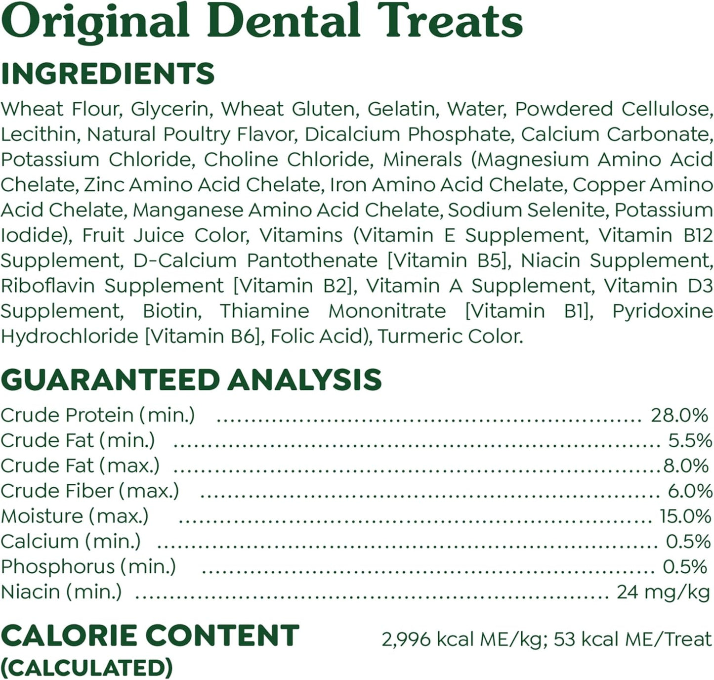 Greenies Original Teenie Dental Dog Treats, 6 oz. Pack (22 Treats)