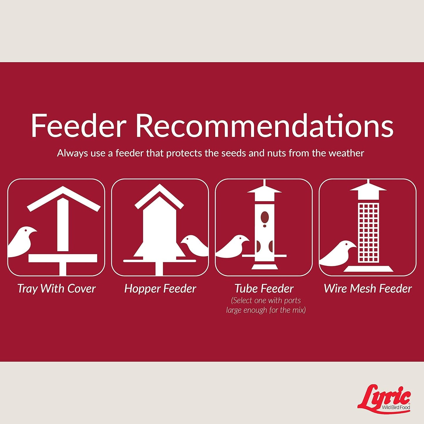 Lyric Fruit and Nut Wild Bird Seed - High Energy Wild Bird Food Mix - Attracts Woodpeckers, Chickadees & Other Songbirds - 10 lb. (pack of 2 - 5 lb bags)