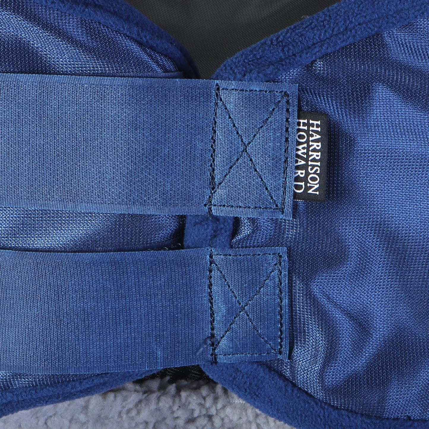 Harrison Howard CareMaster Pro Luminous Horse Fly Mask Large Eye Space Standard with Ears UV Protection for Horse Navy S Pony