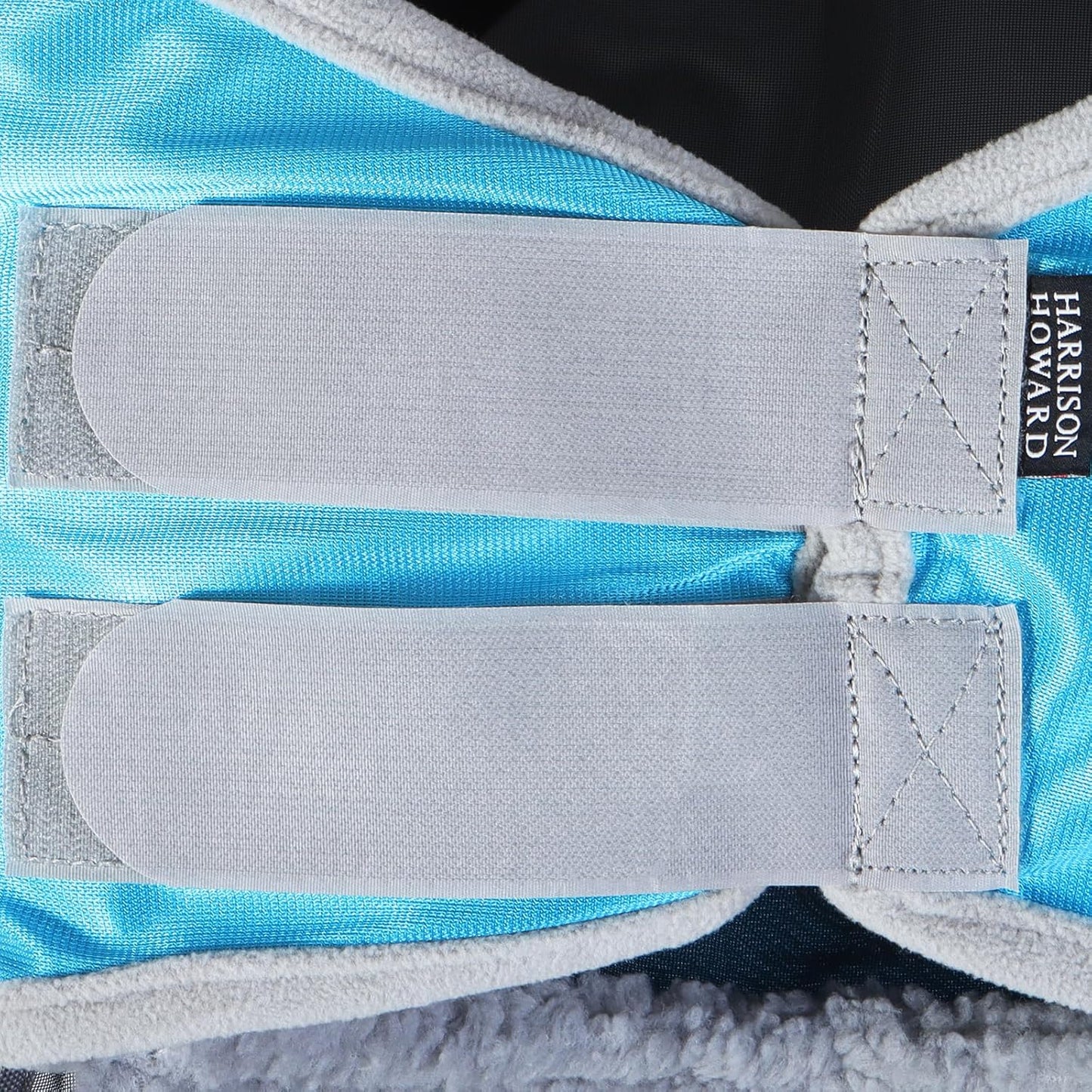 Harrison Howard CareMaster Pro Luminous Horse Fly Mask Large Eye Space Standard with Ears UV Protection for Horse Sky Blue S Pony