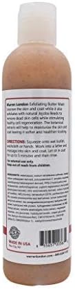 Warren London Exfoliating Butter Wash – Milk & Honey Dog Shampoo, 8 oz | Cleans, Exfoliates & Deep-Conditions in One | Jojoba Beads Remove Dandruff & Itch | Non-Oily Shine | Made in USA
