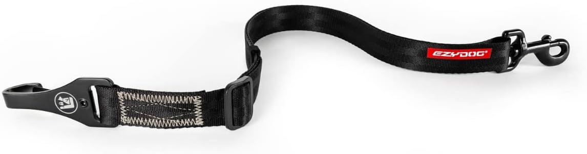 EzyDog Click ISOFIX Cargo - Dog Seat Belt Car Harness Attachment for Dogs - Adjustable Dog Restraints Seatbelts for Car Travel and Safety - (24in - 40in, Black)