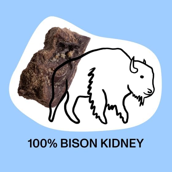 Spot & Tango Bison Bites Dog Treats - Single Ingredient, 100% Bison Kidney - Freeze-Dried Snacks - Grain & Gluten-Free - USA-Made - for Small, Medium, and Large Dogs