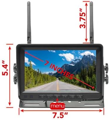 FalconEye Electronics 2nd Generation 200-300Ft Wireless Range Backup Camera for Trucks, Fleets. HD, 7inch LCD (4 Cam System)