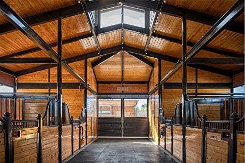 American Floor Mats - Heavy Duty Stall Tiles - Stable/Horse Tiles - Thick, Durable Rubber Flooring Solid Black 1 Center Tile 1/2" Thick