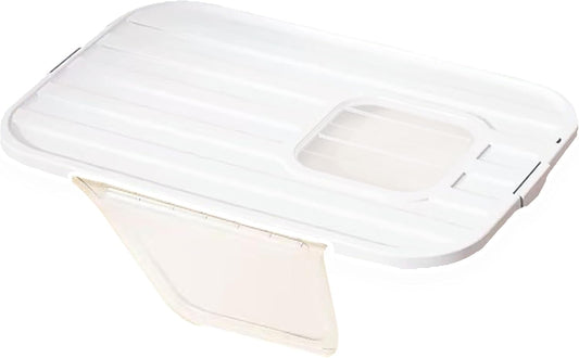 Vealind Cat Litter Box Lid with Clear Door Only Fit for Vealind XXL Cat Litter Pan, Top Entry Litter Box with Lid