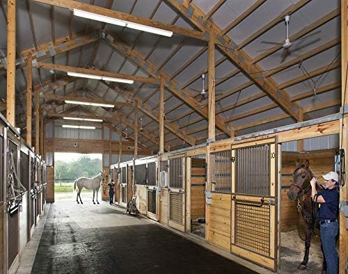 American Floor Mats - Horse/Stable Mats - Heavy Duty Stall Mats - Thick, Durable Rubber Flooring Solid Black 1/2" Thick - 4' x 10' Mat