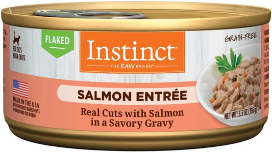 Instinct Flaked Entrée Wet Canned Cat Food - Salmon, 5.5 oz. Cans (Pack of 12)