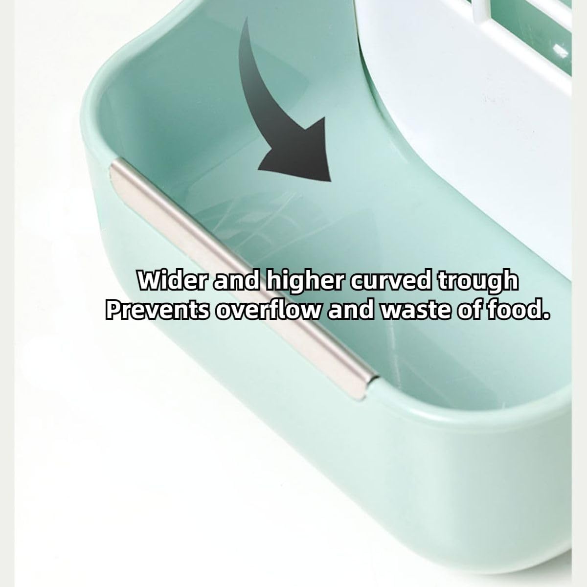 2 in 1 Food Hay Feeder for Guinea Pig, Rabbit Feeder, Indoor Hay Feeder for Guinea Pig, Rabbit, Chinchilla, Feed Bowls Use for Grass & Food (Pink)