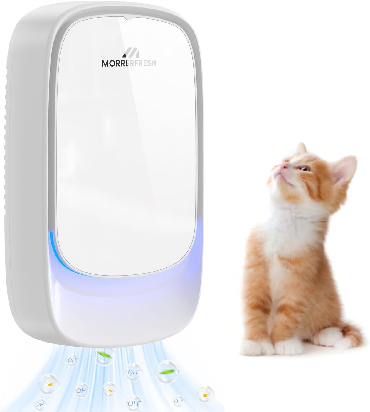 Cat Litter Deodorizer – 99% Odor Eliminator for Strong Pet Odors, Plug In Negative Ion Air Purifier for Litter Box, Home, Kitchen, Bathroom, Ozone-Free & Quiet Portable