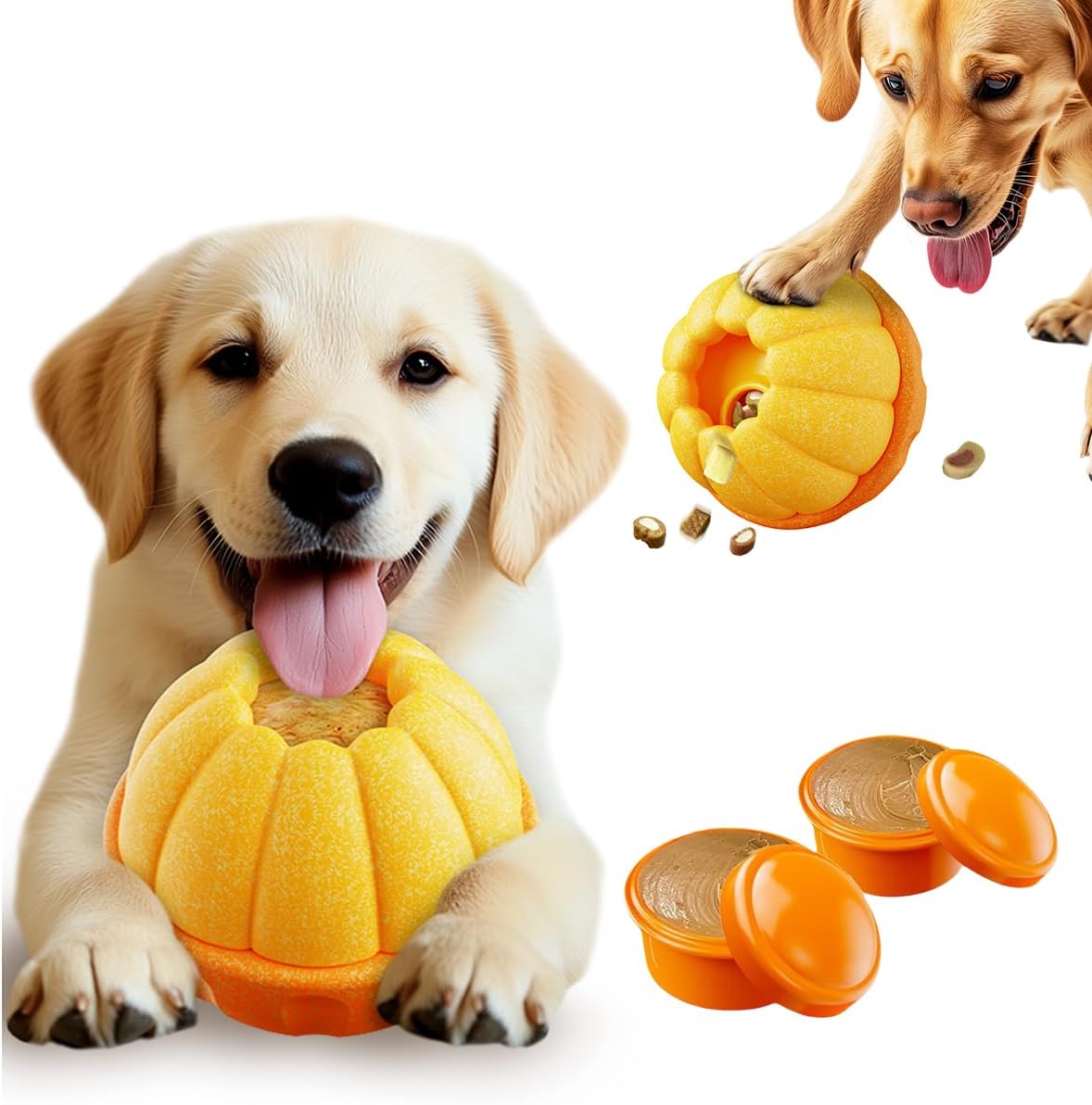 Dog Frozen Treat Toy to Keep Busy, Freezable Fillable Puzzle Treat Dispensing Toys, Dog Chew Toys for Aggressive Chewers, Interactive Enrichment Toys to Reduce Anxiety