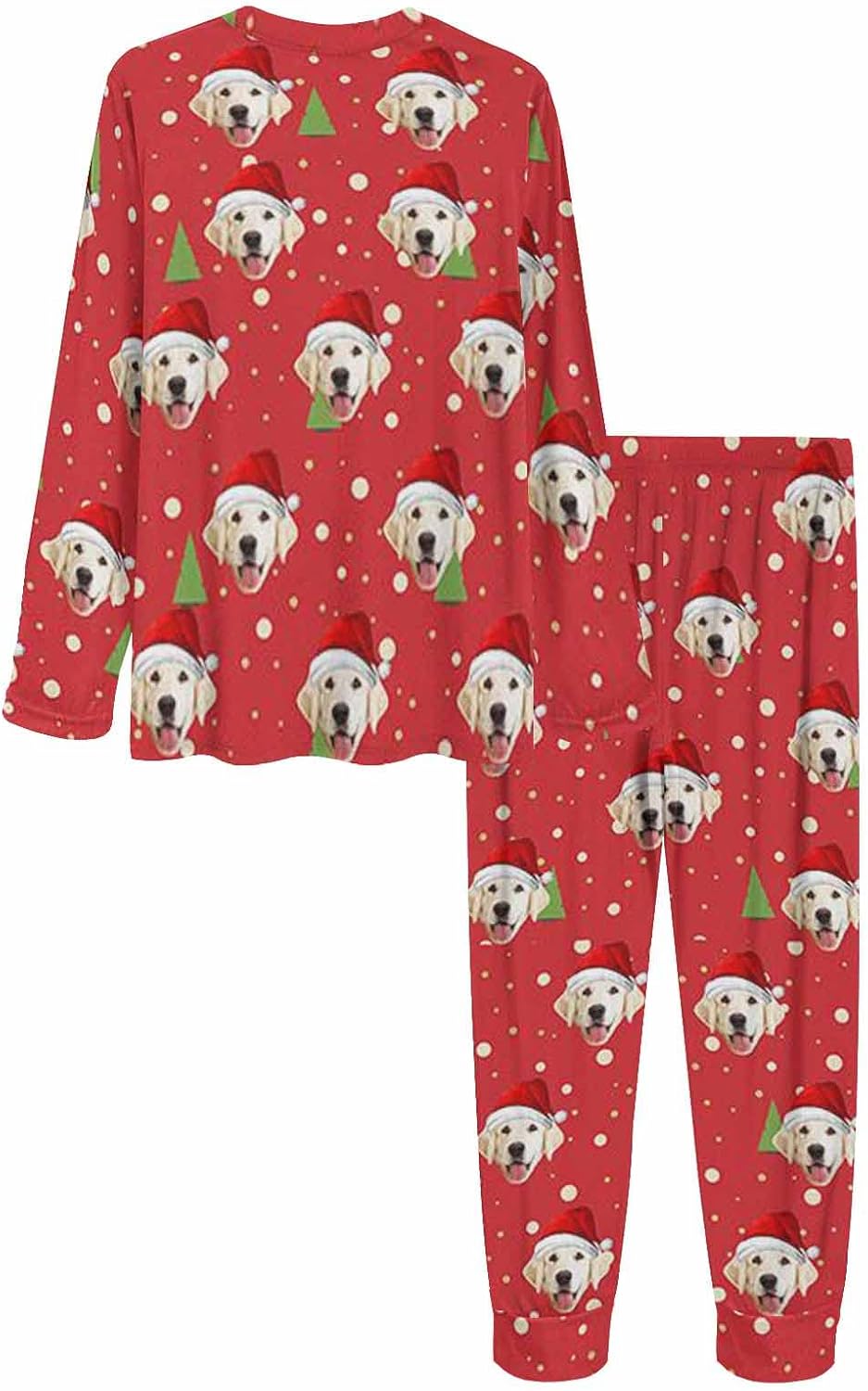 MyPupSocks Custom Face Pajamas Sets for Women, Personalized Photo Sleepwear XS-XXL