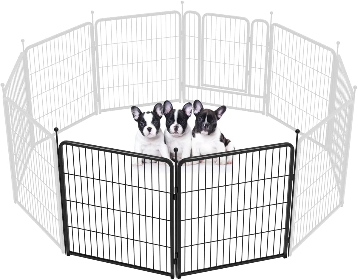 FXW Rollick Unleashed Dog Playpen for Indoor, Yard, RV Camping, 32 inch 2 Panels for Small and Medium Dogs, Black│Patented
