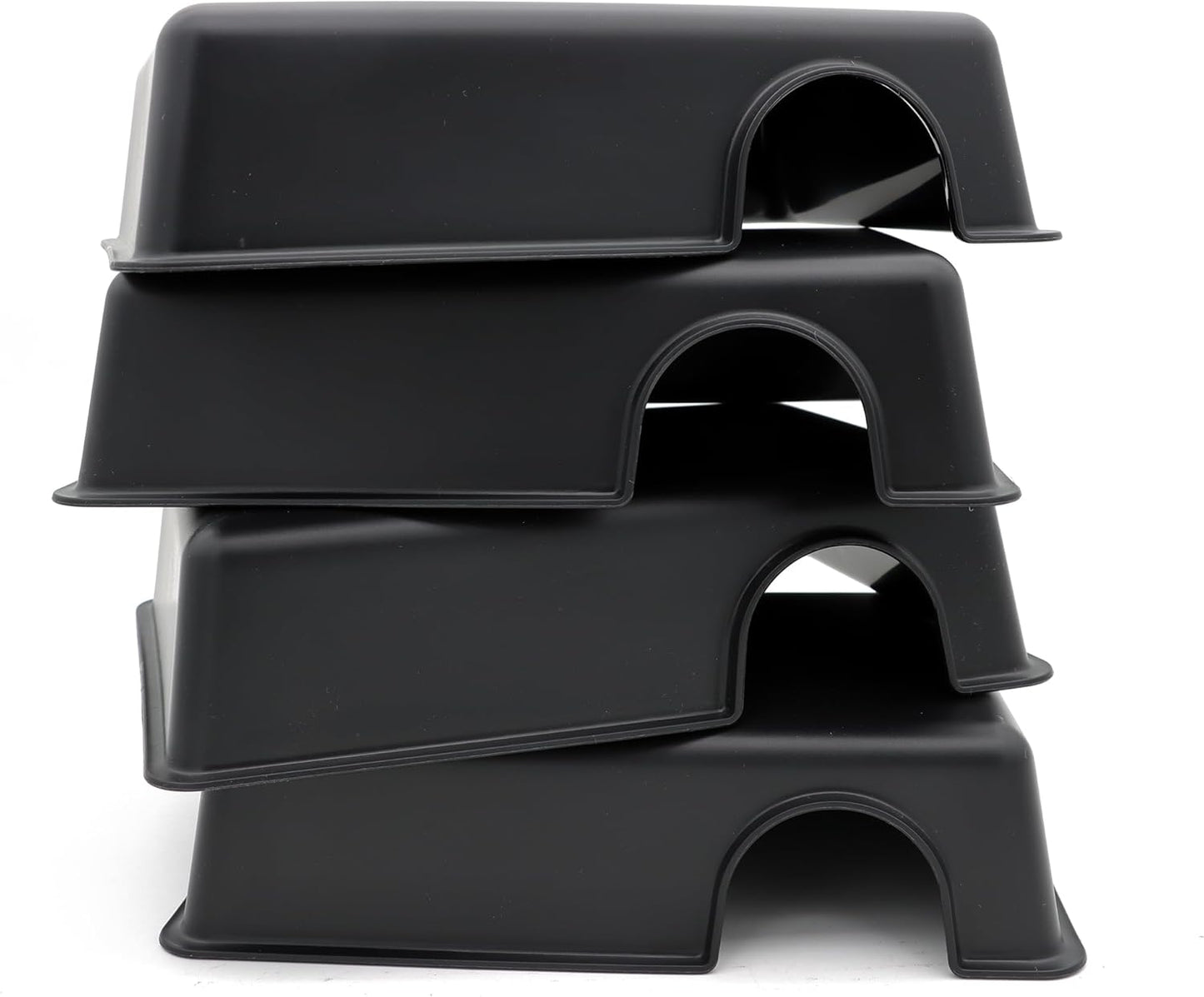 Reptile Hide Box Snake Hide Feel Secure and Safe, Gecko Hide (Black, Large 4 pcs)