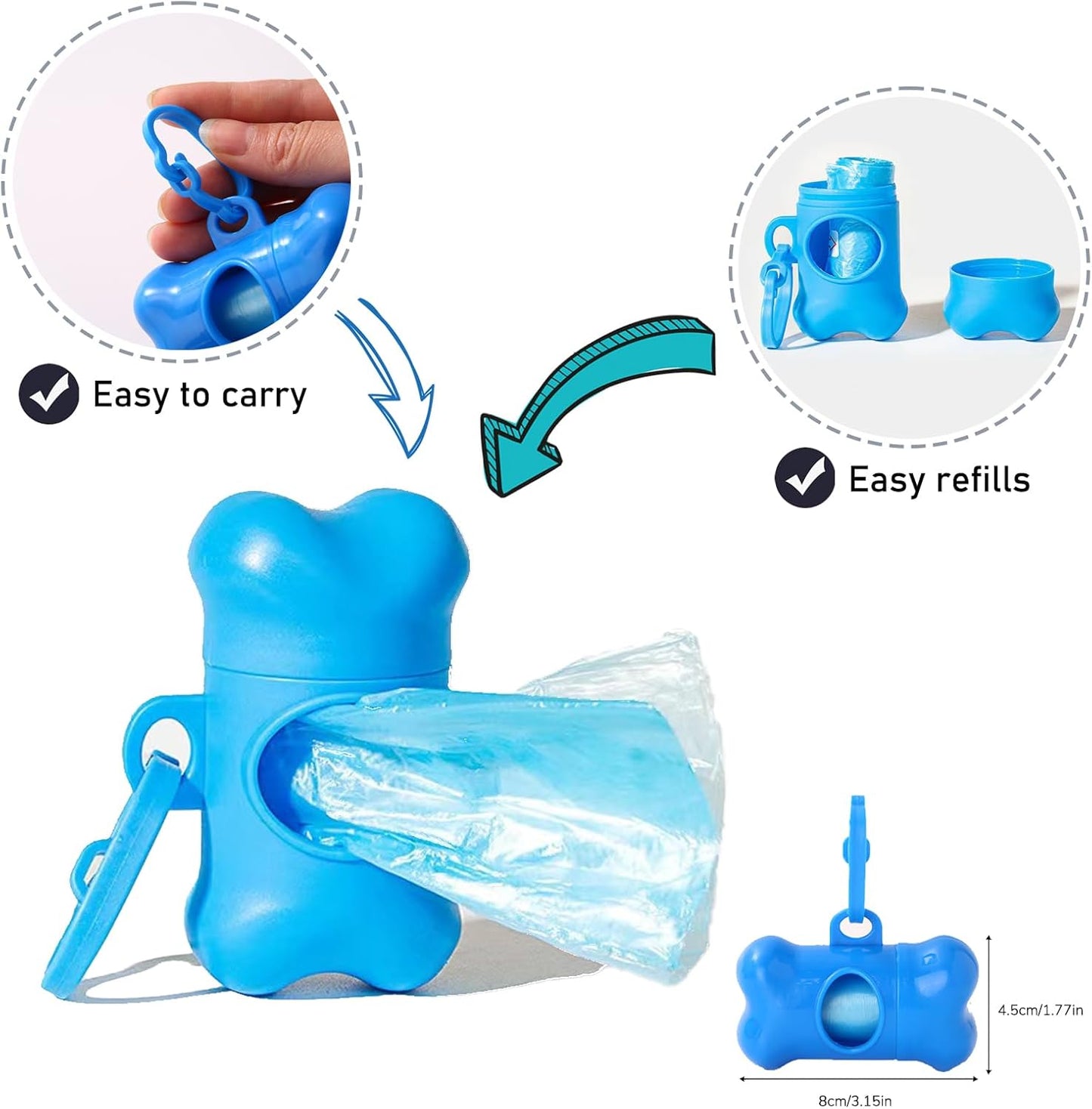 Dog Muzzle, Breathable Basket and Soft Cage Black Dog Mouth Cover,Anti-Biting, Barking and Chewing for Small Medium Large Dogs, 1 Pack Poop Bags for Dogs (Medium)