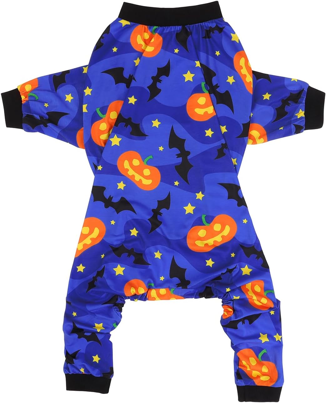 HDE Dog Pajamas One Piece Jumpsuit Lightweight Dog PJs Shirt for M-3XL Dogs Starry Pumpkins - L