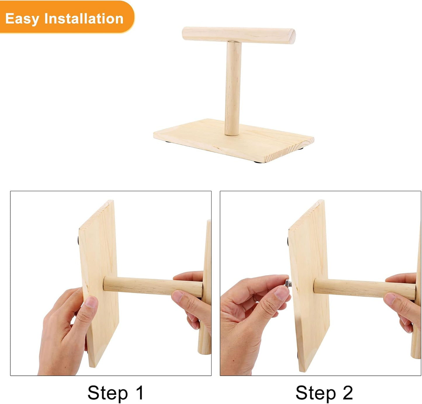 Bird Perch Stand, Bird Training Portable Tabletop Platform, Parrot Bird Cage Toy Gym Accessories for Parakeets Cockatiels, Conures, Macaws, Finches Lovebirds