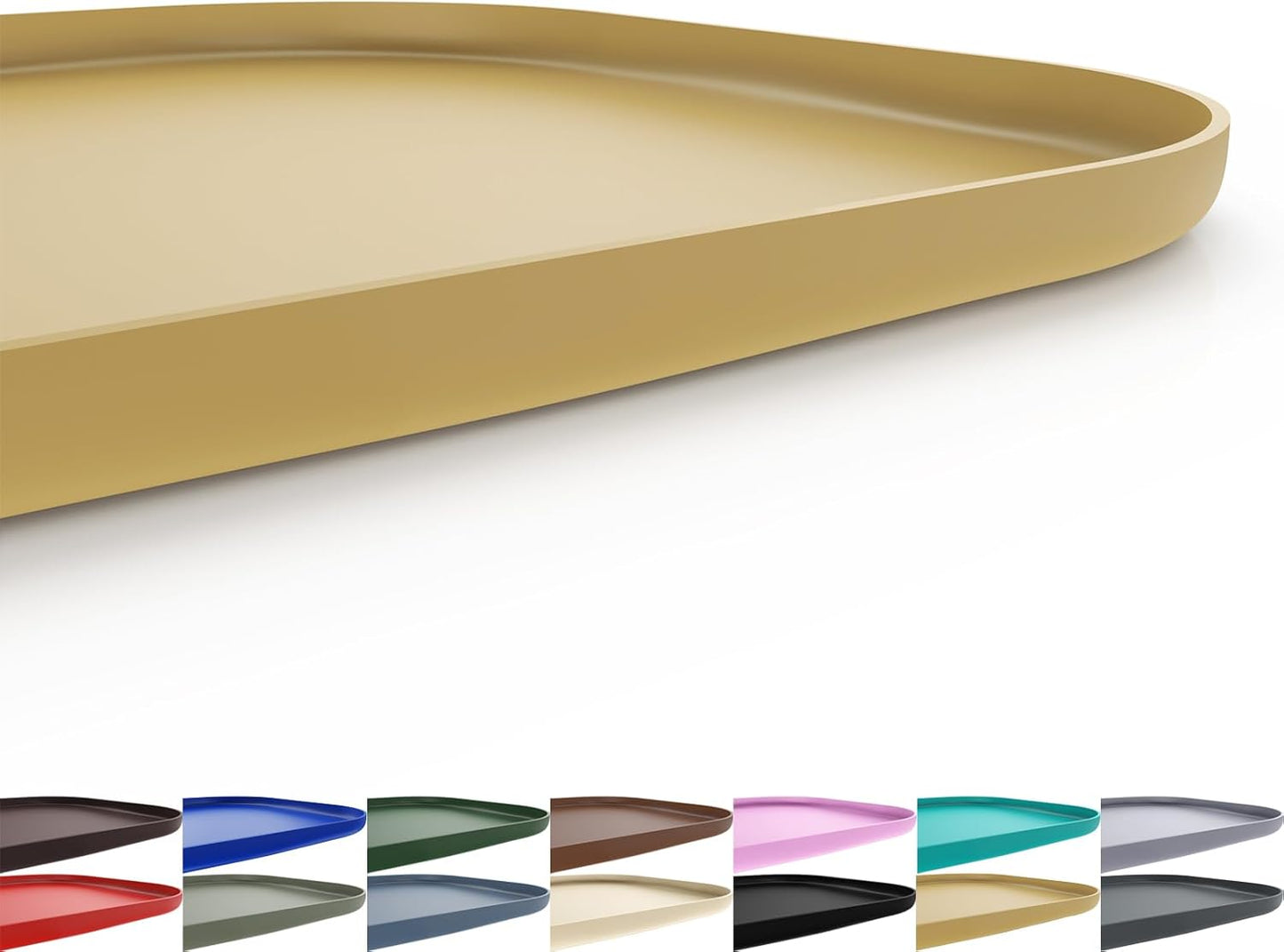 Silicone Pet Feeding Mat with Raised Edge for Food and Water, Dog Bowl Mats, Cat Bowls Placemat with High Lip for Floor Waterproof, Rubber Tray for Cats and Dogs 19 x 12 x0.7 Beige