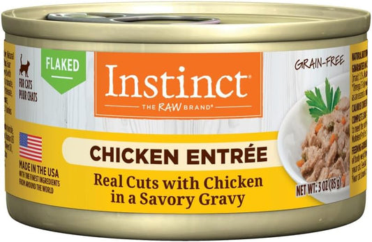 Instinct Flaked Entrée Wet Canned Cat Food - Chicken, 3 oz. Cans (Pack of 24)