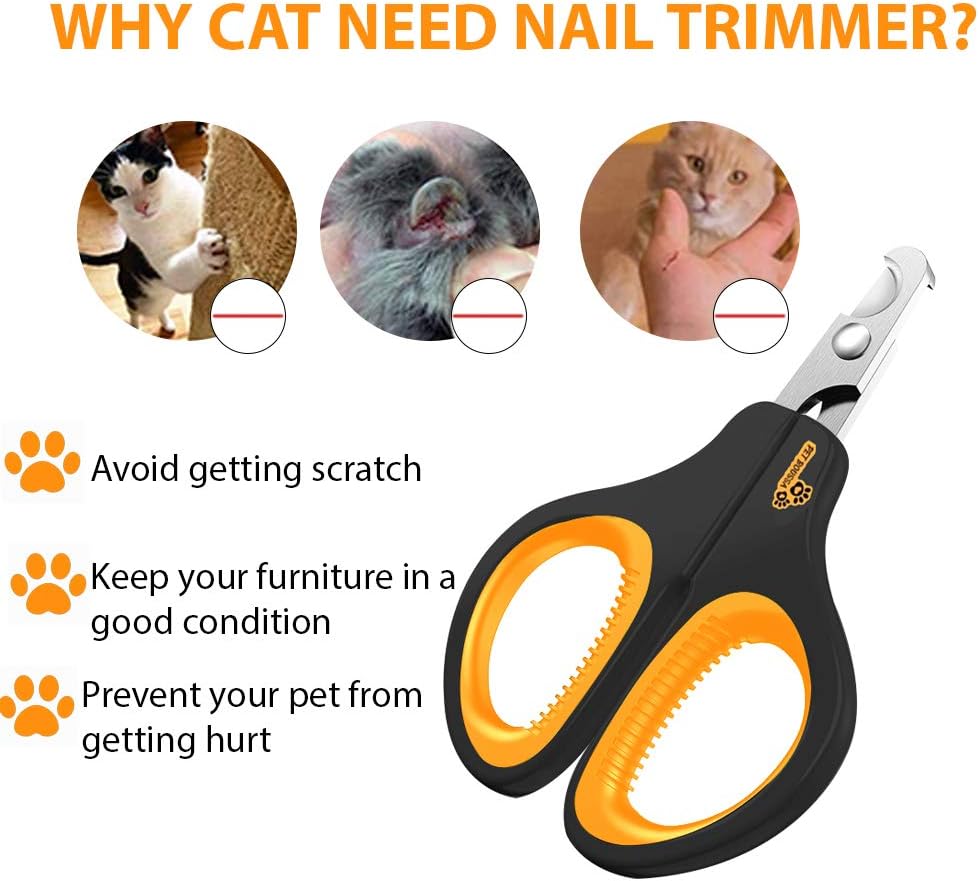Cat Nail Clipper - Professional Cat Claw trimmer & Cat Claw Clipper - Cat Nail Trimmers Suits All Small Animals such as Dogs, Cats, Puppies, Kittens, Birds, Hedgehogs, ferrets, rabbits, hamsters ..