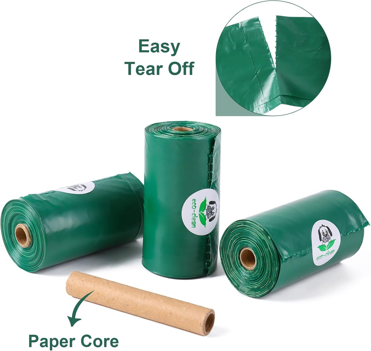 ECO-CLEAN 360 Count Dog Poop Bags with Dispenser, Leak-Proof, Lavender scented