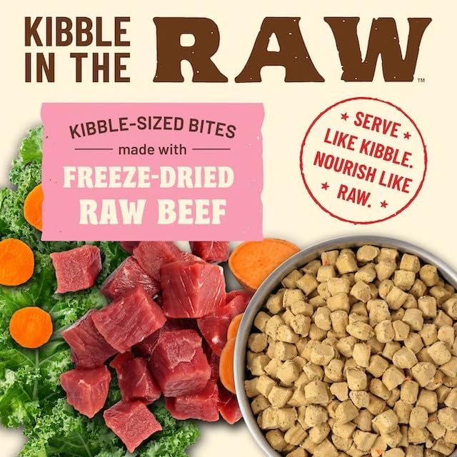 Primal Kibble in The Raw, Freeze Dried Cat Food, Beef, Scoop & Serve, Made with Raw Protein, Whole Ingredient Nutrition, Crafted in The USA, Dry Cat Food, 64 Ounce (4 lb) Bag