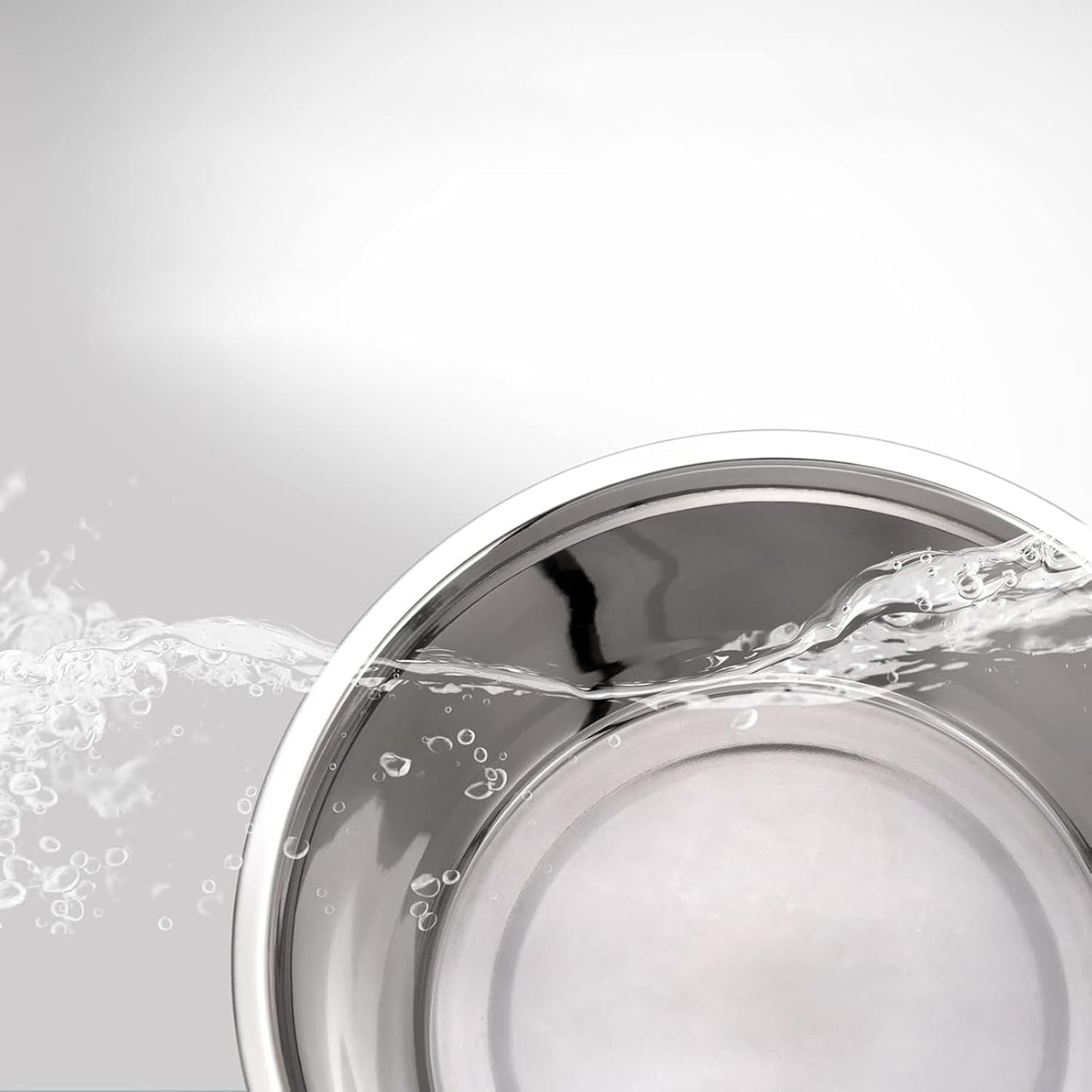 YINGFAN Stainless Steel Dog Bowls, 2 Pack Metal Dog Bowls with Non-Slip Rubber Base, Durable Food and Water Bowl for Small, Medium Dogs, Holds 3 Cups, BPA-Free, Dishwasher Safe (Gray)