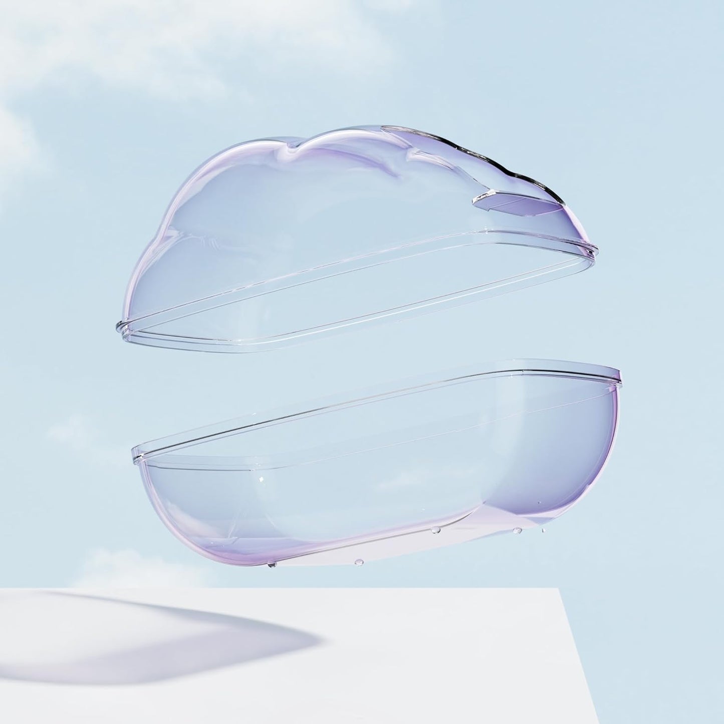 BUCATSTATE Sand Bath Container for Hamster Transparent Toilet with Scoop Set Dust Bath Sandbox Cage Accessories for Small Animals(Purple, Large)