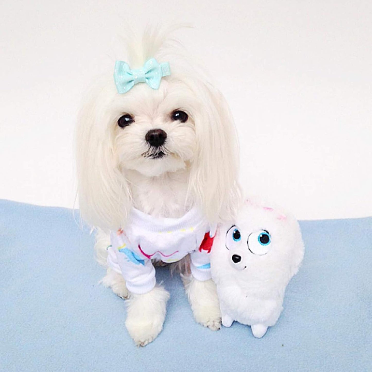 CuteBone Dog Halloween Pajamas Puppy Onesies Small Dogs Soft Pjs Coat Cat Apparel Comfy Pet Christmas Clothes Outfit Doggie Bodysuit PJD03