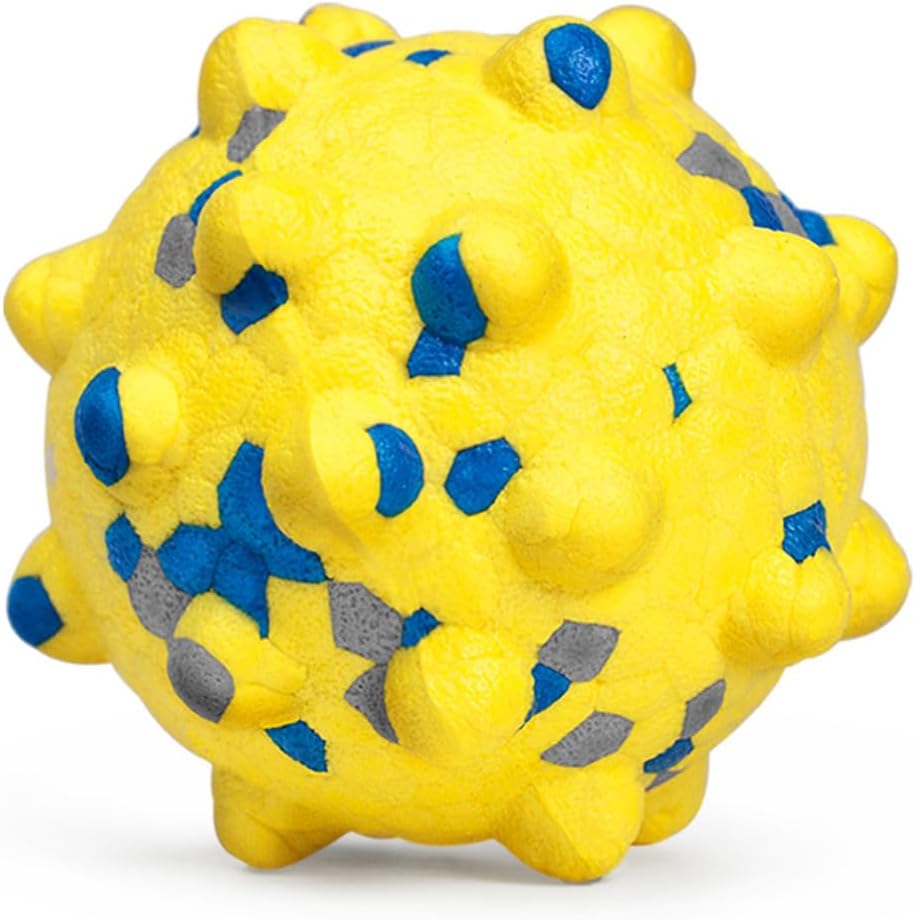 1.96'' Dog Balls for Dogs Aggressive Chewers Indestructible Tennis Durable Bouncy Interactive Dog Toy Balls for Fetch Game Floating Training(Yellow Small)