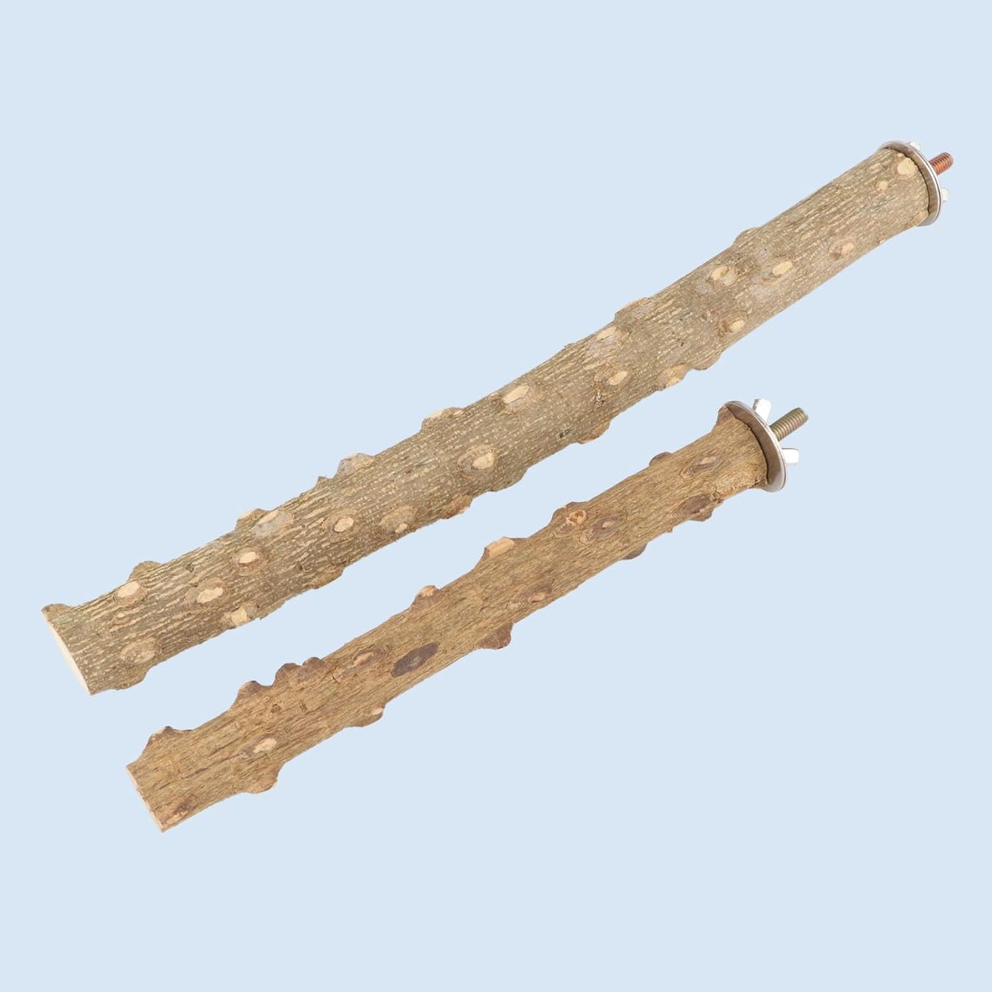 Hypeety Natural Wood Perch Stand Toy for Budgie, Parakeet, Cockatiel, Conure, Lovebird (7.86 inch)