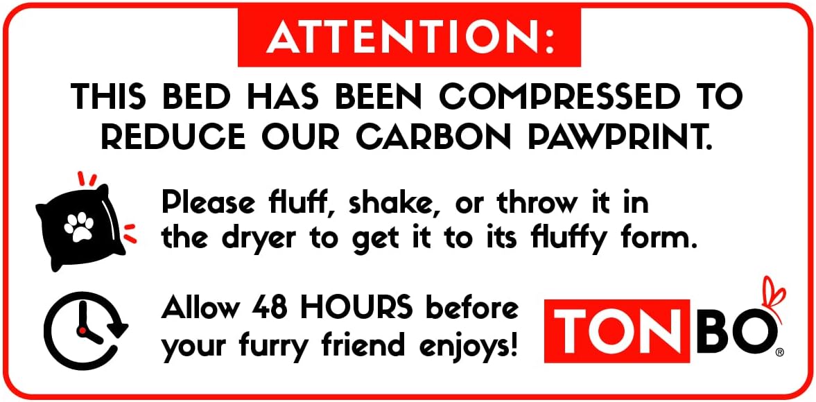 TONBO Soft Plush Small Cute and Cozy Nature Dog Cat Bed, Washer and Dryer Friendly (Paw)