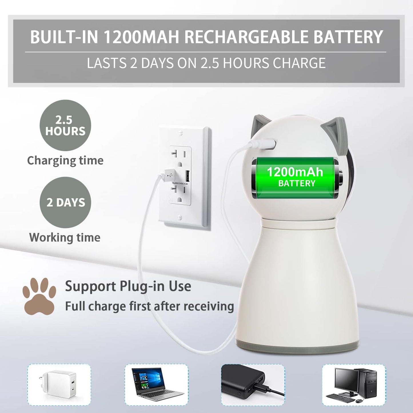 Laser Cat Toys for Indoor Cats,The 4th Generation Real Random Trajectory Motion Activated Rechargeable Automatic Cat Laser Toy,Interactive Cat Toys for Bored Indoor Adult