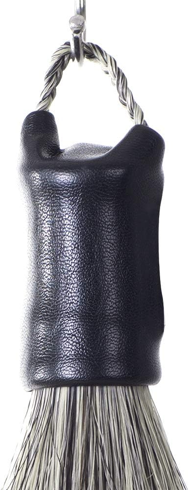 Horse Tail Extensions with Braided Horsehair Loop, Blunt Cut Bottom, 34-36 inches Long and 1 lb Weight (Med Gray)