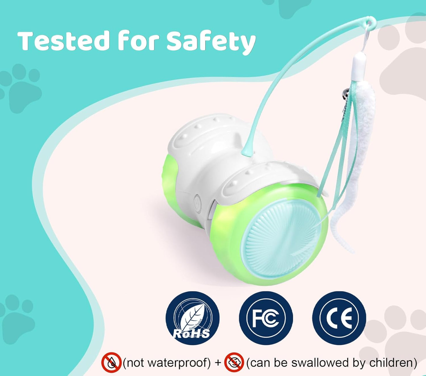 Remote Control Cat Toy with Auto Mode - Interactive Cat Toy Feather for Indoor, Moving Cats Catnip Toys & LED to Keep Bored Cats Active & Entertained