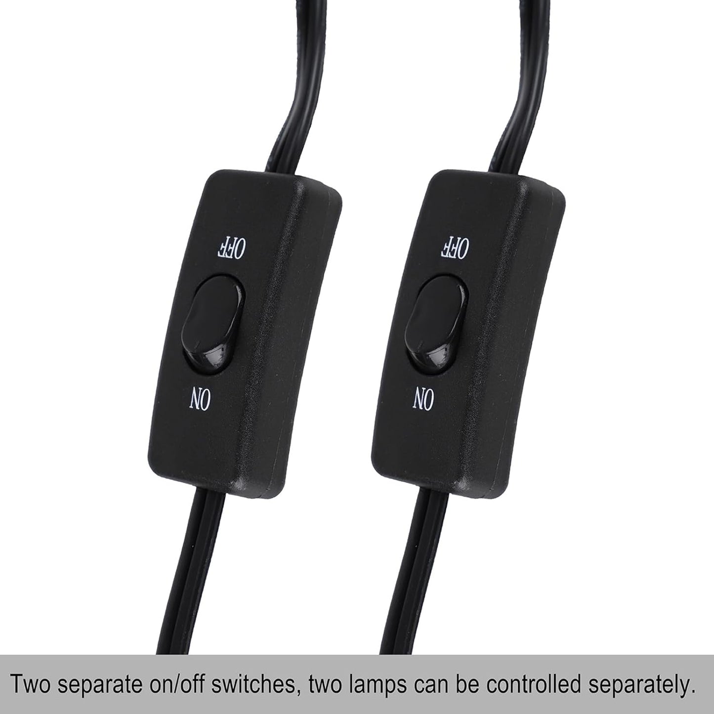 DXOPHIEX 15 inch Dual Reptile Light Fixture, Max 150W Dual Dome Reptile Heat Lamp with 100W Basking Bulb&Infrared Heat Lamp, UVB Light Fixture for Terrarium and Tortoise Habitat