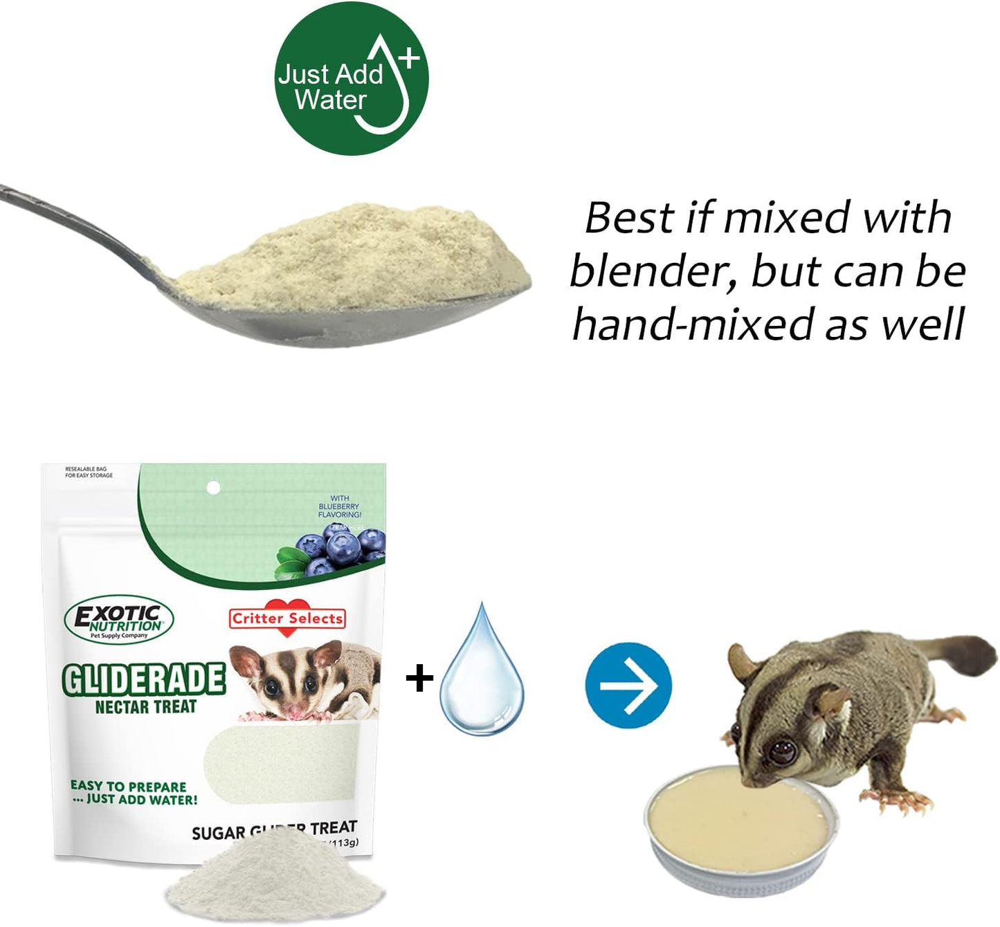 Exotic Nutrition Gliderade Nectar (3 lb.) - Vitamin-Enriched Healthy Nectar Supplement - Powdered Mix - Provides Necessary Carbohydrates for Sugar Gliders